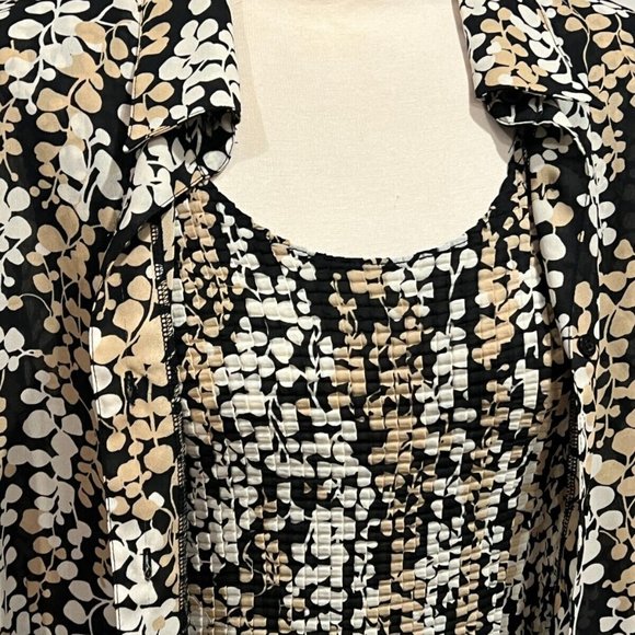 Club Z Collection Womens Plus Size Blouse Tank Top Yellow Black XL 1X - Picture 2 of 9